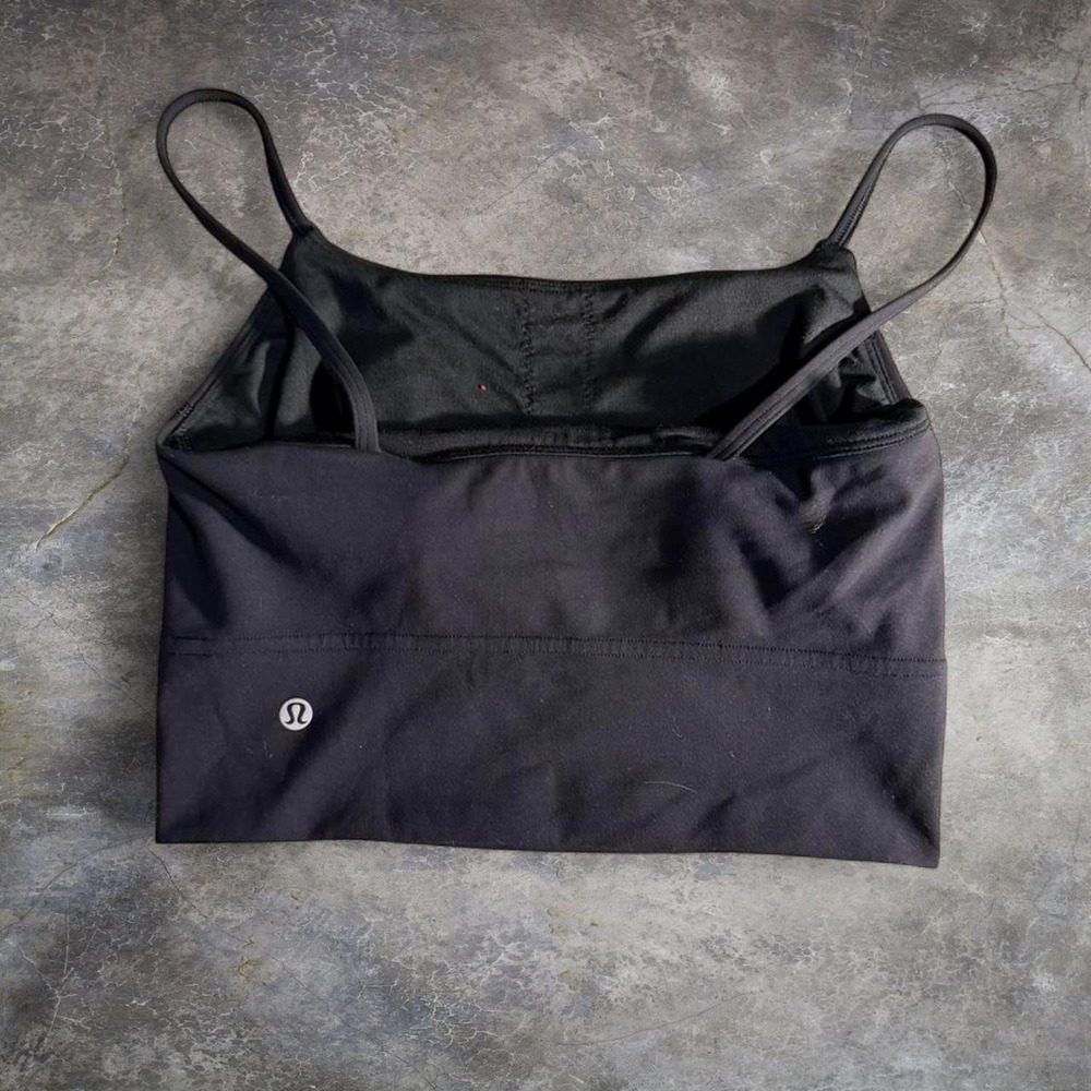 Lululemon Black Longline Sports Bra Women's Small Size 2
